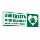 Nálepka - Zvieratá vítané 10x30