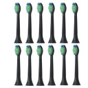 Hlavy zubnej kefky Philips Sonicare Diamond Clean, čierne, 12 kusov