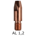 ALU MIG MAG M8 KONCOVKA PRÚDOVÁ, dĺžka 30 mm 1,2 mm
