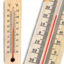 Nástenný, vnútorný, drevený izbový teplomer -30°C až 50°C