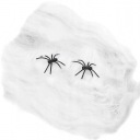 UMELÝ VEĽKÝ PAUČIK, BIELY, 2 ks. HALLOWEEN 20g OZDOBA OZDOBY