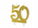 TORTA SVIEČKA - 50. narodeniny ZLATÁ glitrová
