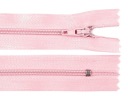 Nerozoberateľný pinlock špirálový zips 3mm / 22cm / POWDER PINK 136