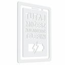 Tu si môžete nabíjať telefón – nálepka 10x15
