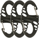 Kľúčenka obojstranná karabínka M-Tac S-Hook plast Čierna 3 ks