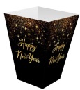 Čierne krabičky na pukance Šťastný Nový Rok SILVESTR Silvester 6 kusov