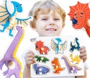 SMILY PLAY Montessori drevené puzzle dinosaury