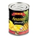 1x 565g MK Plátky ananásu v light sirupe