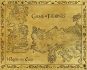 Hra o tróny Mapa Westerosu a Essosu - plagát 40x50 cm