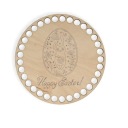 BSZ726-E Gravírovaná základňa košíka, kruh 15cm - zajačik