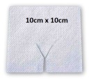 Netkaný tracheostomický obklad s Y-rezom, sterilný OBRYS 10 cm x 10 cm