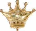 Fóliový balón so zlatou korunou King Queen 100x90cm
