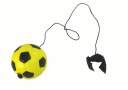 PU futbal s Jojo gumou na skákanie, 6 cm, žltý