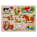 Drevené puzzle Farma