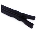 Plastový zips T3, nerozoberateľný, 18 cm, čierny