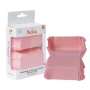Obdĺžnikové podložky na košíčky RUŽOVÉ 80x50x32mm DECORA 3 ks