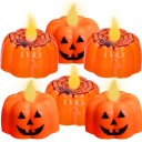 6x SET ETERNAL LAMPA LED SVIEČKA HALLOWEEN HALLOWEENSKÉ DEKORÁCIE TEKVICE