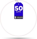 BIELA ​​obruč 50 cm 5 mm kov, ODOLNÝ drôt