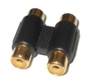KONEKTOR HLADINOVÝ KONEKTOR RCA CINCH DVOJITÁ ZÁSUVKA x2 2ks (4174