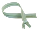 40 cm krytý zips so SVETLOMINTOVÝM ZELENÝM zipsom