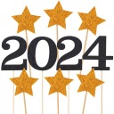 Silvestrovská súprava penových topperov pre hviezdy Silvestra 2024