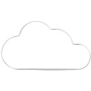 Dekorácia CLOUD METAL RIM, biela, 20 cm