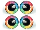 Glitter EYES pre maskotov, RAINBOW farebné oči, 16 mm, 4 KS