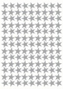 Nálepky STARS Hviezdy 25mm 117ks STRIEBORNÉ