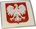 Poľský štátny znak EAGLE WHITE malá nálepka 50x50 na telefón, bicykel, peňaženku