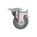 Otočné koliesko s brzdou 50mm, materiál 3054 a guma