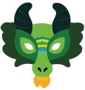 Maska draka maska ​​zeleného draka