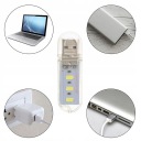 MINI NOČNÁ LAMPA 3 LED USB PRENOSNÁ SMD KĽÚČENKA