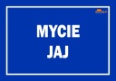 Nie 60 VÝSTRAŽNÁ TABUĽKA UMÝVANIE VAJEC (modrá).