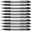 PENTEL BK417 výsuvné guľôčkové pero 10 KS, ČIERNA