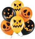 Halloweenske latexové balóniky Strašidelná tekvicová zmes 6 kusov HAL-139