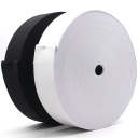 PLETENÁ GUMA, PLOCHÁ UCHOVÁVAČKA NA ŠÍRENIE ODEVU, 4cm, BIELA ​​40mm - 5m