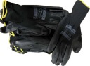 12 x pracovné rukavice PoliBlack - ručné dielenské rukavice VERKEN veľkosť 10