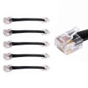 Patchcord RJ45-RJ45 10cm PLOCHÝ 0,1m 5ks