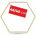 Kovová základňa HEXAGON GOLD MAT pre lapač snov a kruh makramé pre domácich majstrov
