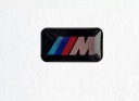 1 ks BMW M-Power chrómová nálepka 3D logo na ráfiky, volant, kokpit 18x10
