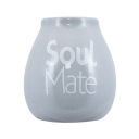 Keramická sivá tekvica s logom Soul Mate 350 ml