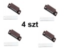 4 x Magnetická západka na nábytok hnedá 46 x 15 mm