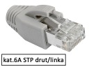 RJ45/8P8C STP zástrčka tienená kat.6A krútená dvojlinka AWG23-26 chvostová spona SOLARIX