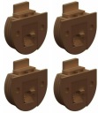 4x Horné vedenie pre posuvné dvere Valcomp BROWN