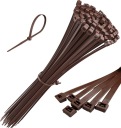 100x HNEDÉ KABELOVÉ VIAZAKY KABELNÉ VIAZAKY VIAZAČKY S KAPITOČKOU 3,6x300 mm