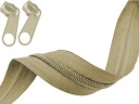 PÁSKA NA Zips 3mm ŠPIRÁLOVÝ Zips BÉŽOVÁ 5m + 10 zips