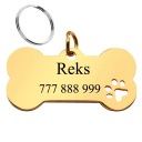 IDENTIFIKÁTOR pre psa alebo mačku, gravírovaný štítok s adresou
