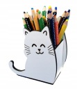 Kitty toolbox/organizér, priestranný, pastelky, perá pomenované po mačke