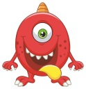 NÁLEPKA NA OKNO NÁBYTOK ZRKADLO MONSTER CREATURE