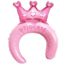 fóliový balónik nafukovací PRINCESS TIARA princezná RUŽOVÝ karneval